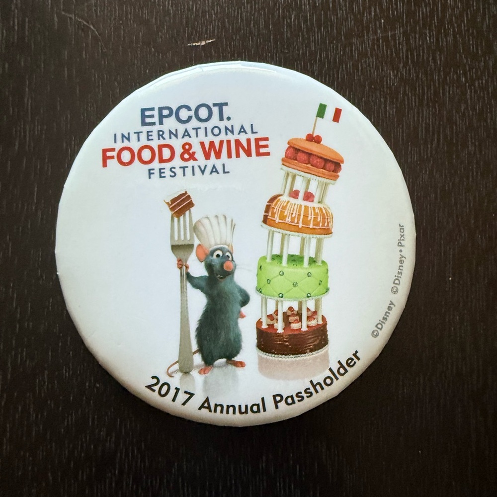 New 2017 EPCOT Food & Wine Festival Annual Passholder Remy Button